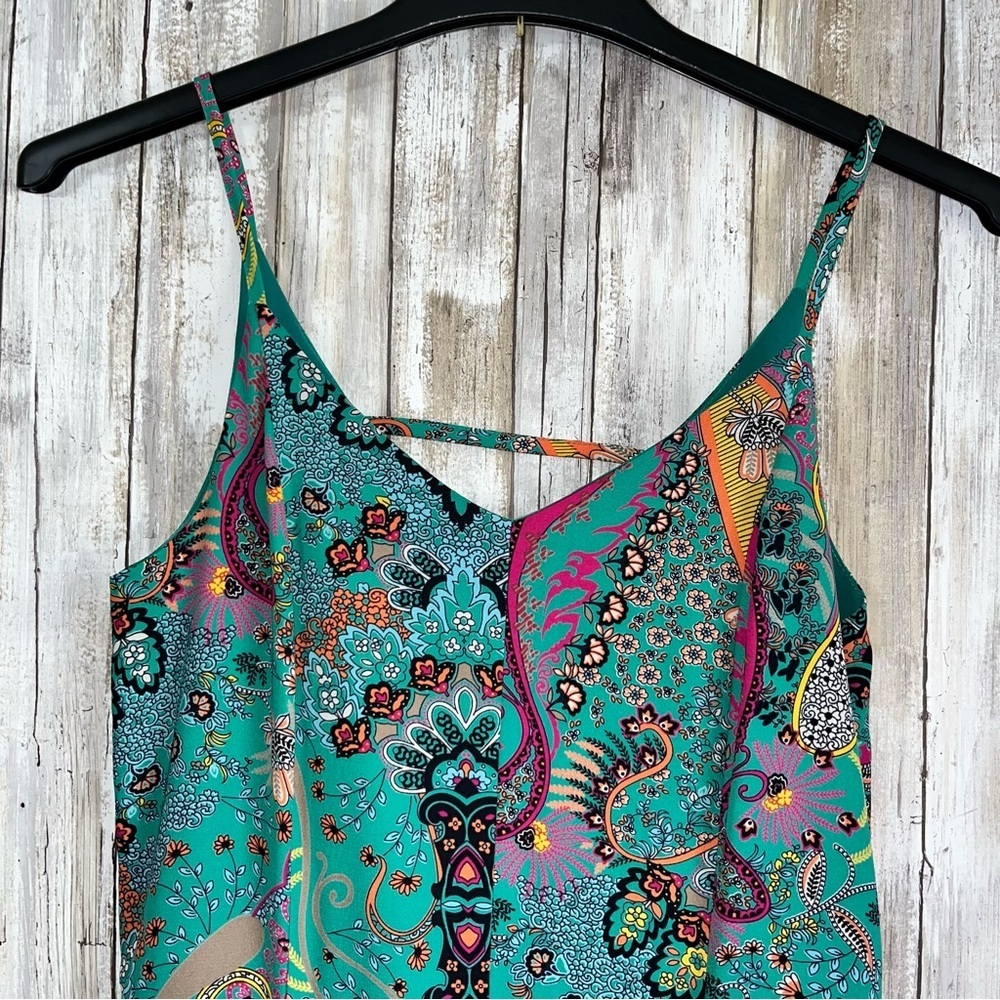 Altard State Green Boho Paisley Jumpsuit Women’s Medium - Picture 2 of 7